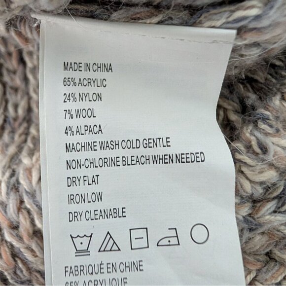 Prana Callisto Turtleneck Womens Size Large Beige Alpaca Blend Knit Sweater - Picture 7 of 14